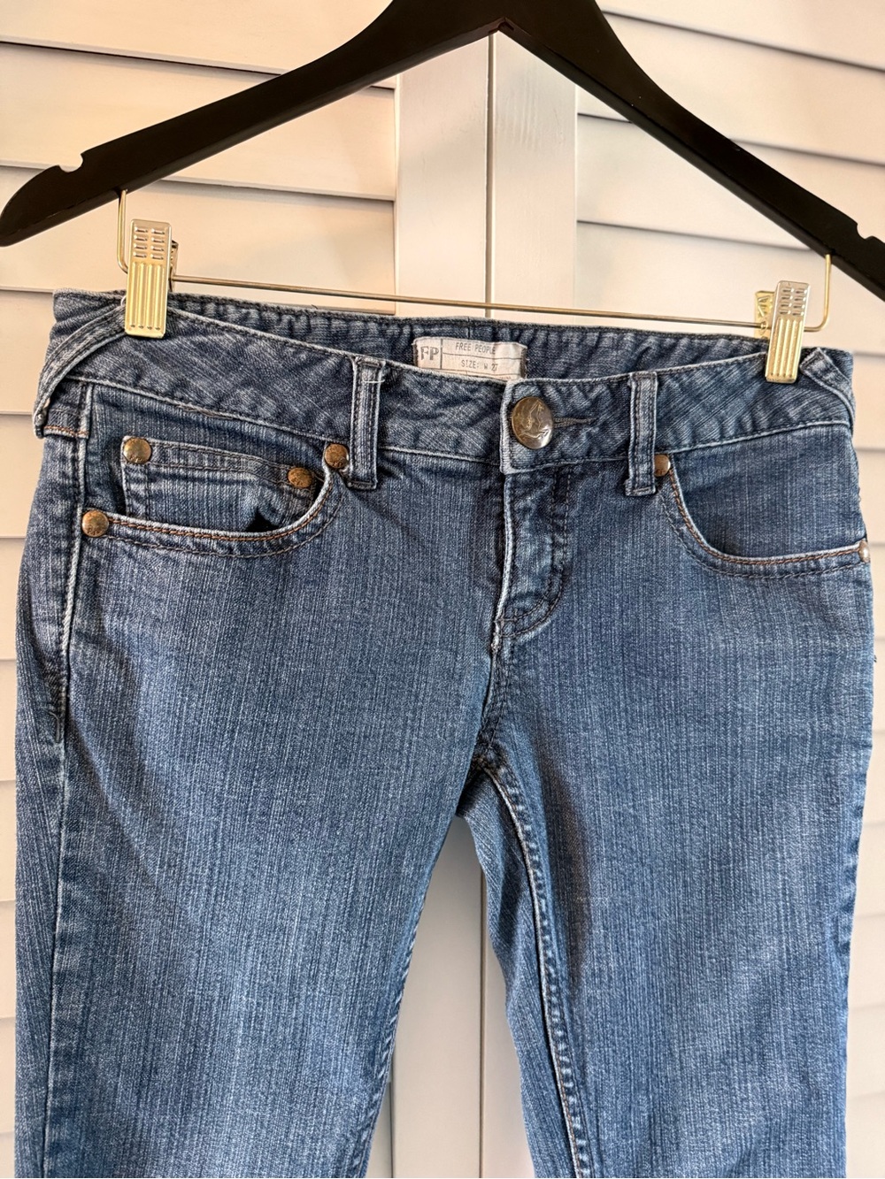 Free People Women’s Skinny Jeans With Ankle Zipper Size 27 - Picture 4 of 11